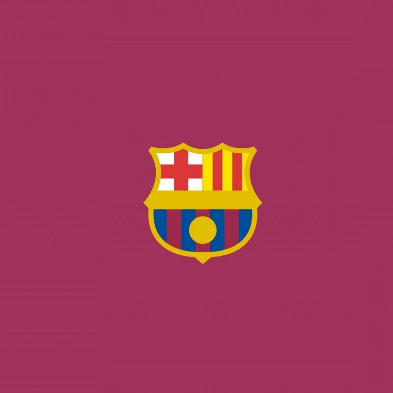 Avatar bóng đá đẹp logo Barcelona nền hồng tím tối giản