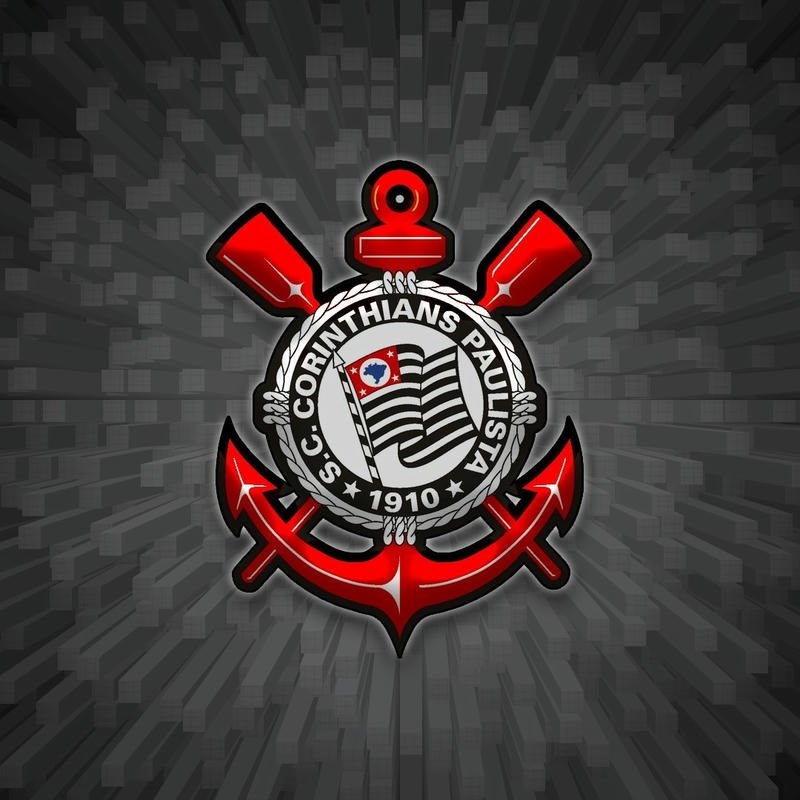 Avatar bóng đá đẹp logo Corinthians mỏ neo màu xám