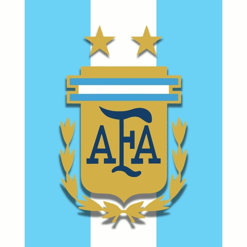 Avatar bóng đá đẹp logo đội tuyển Argentina sọc xanh trắng