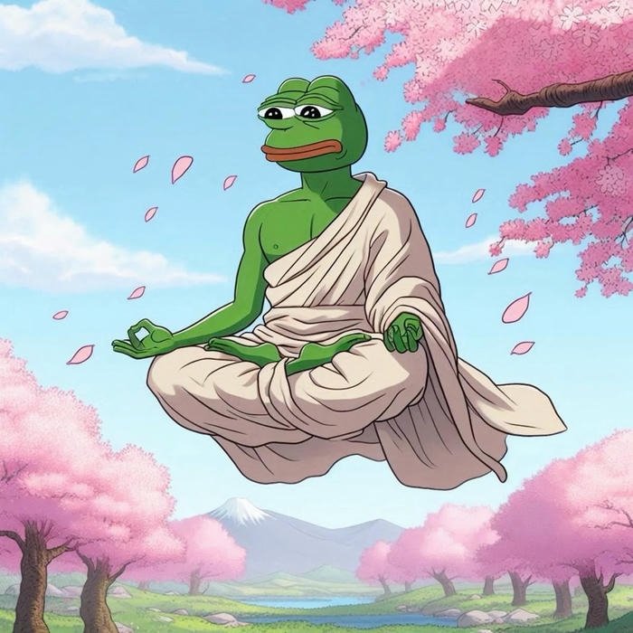 Avatar bựa troll ếch xanh ngồi thiền bay lơ lửng lạ