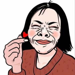 Avatar bựa troll thả tim ngón tay mặt cười nham hiểm