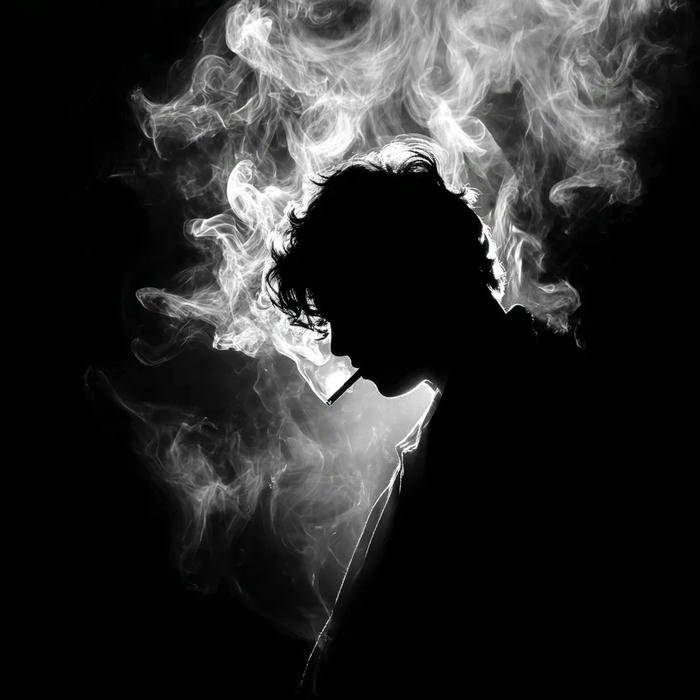 Avatar đen buồn bóng người nam cúi đầu cô đơn