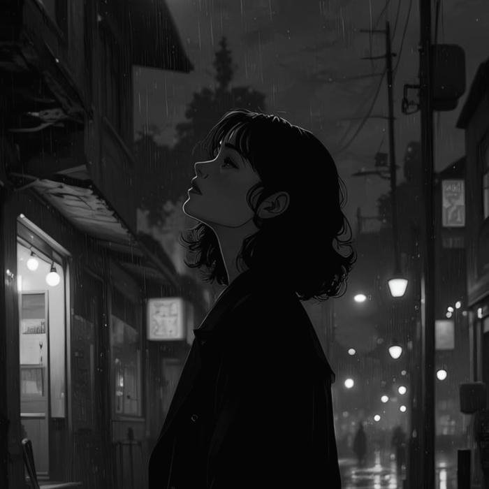 Avatar đen buồn người đứng dưới phố đêm hiu quạnh