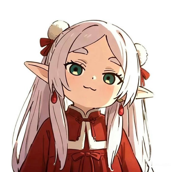 Avatar discord anime cô gái tai dài tóc trắng xinh