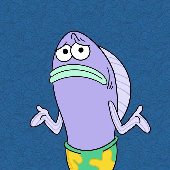 Avatar discord meme cá tím ngơ ngác hài hước