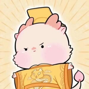 Avatar đôi cute chibi 06 bé gái má hồng ôm gấu bông