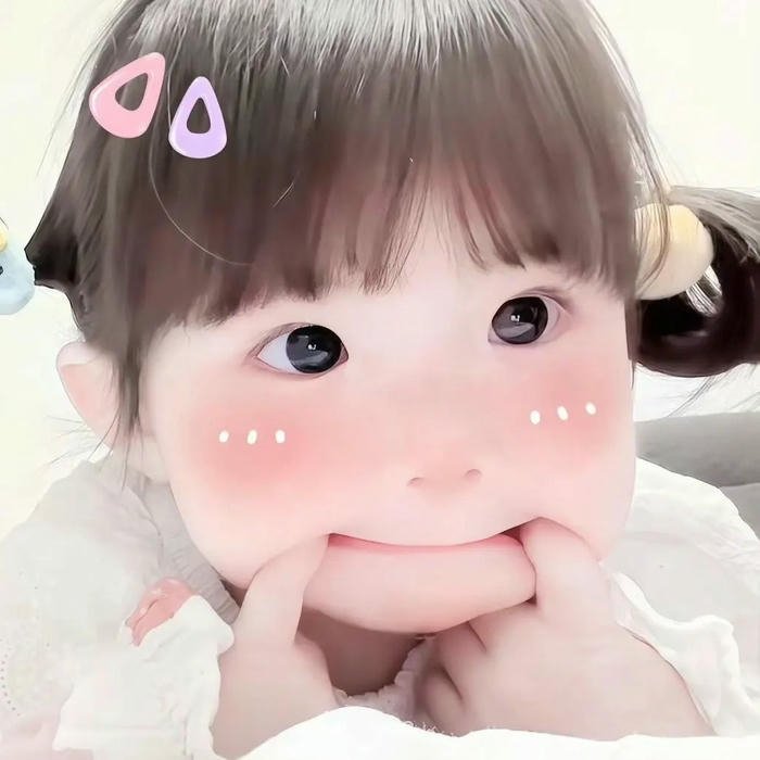 Avatar em bé cute bé gái phồng má đáng yêu quá