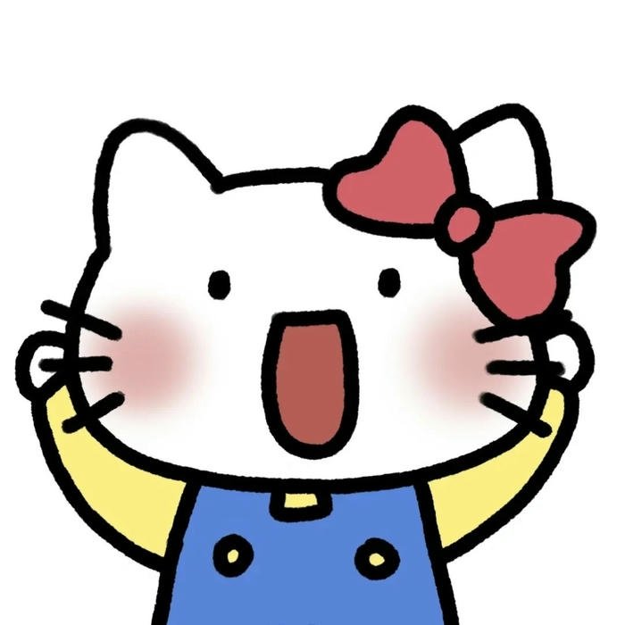 Avatar hello kitty cute cười tươi rạng rỡ miệng mở to