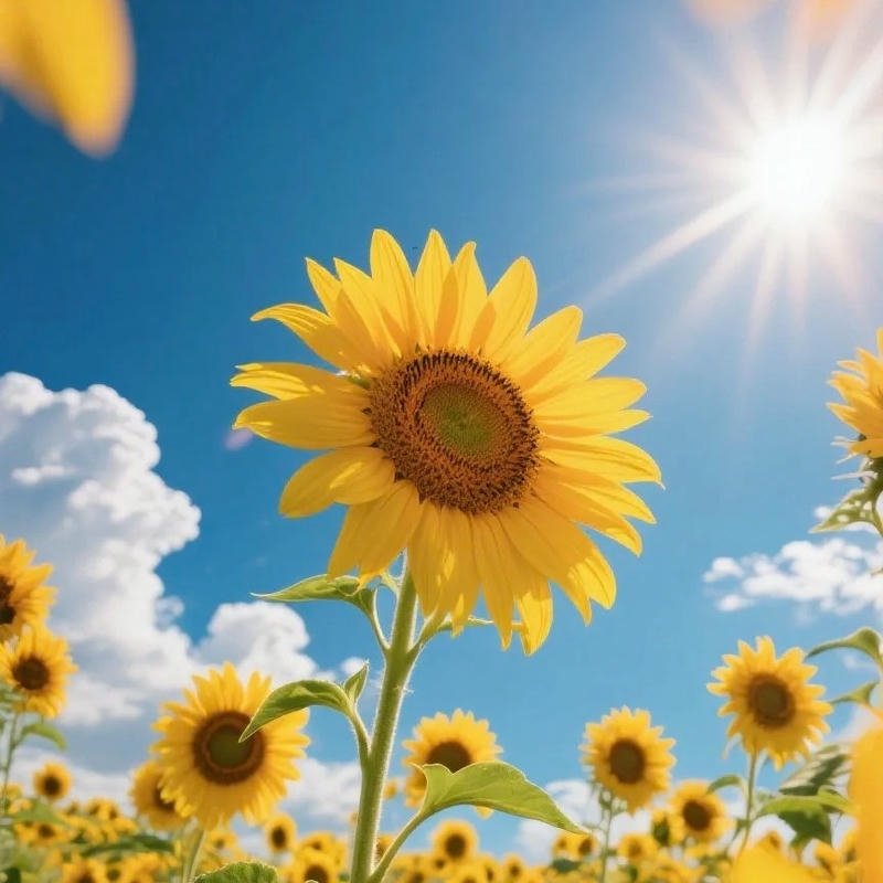 Avatar hoa hướng dương bông hoa nở rộ dưới nắng