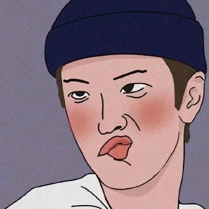 Avatar meme chàng trai đội mũ len môi trề trêu chọc