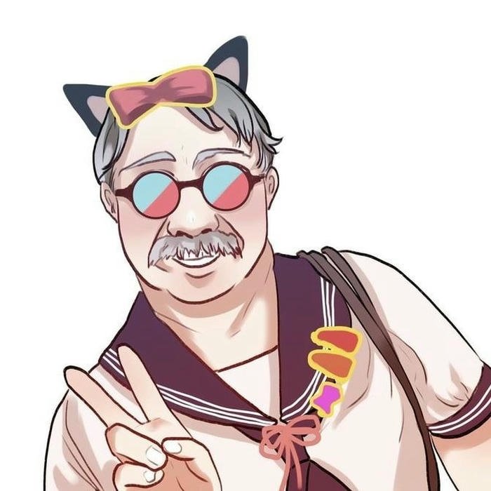 Avatar meme ông già mặc đồ thủy thủ mặt trăng hài