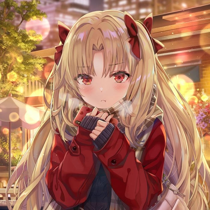 Avatar nữ anime nền lễ hội lung linh