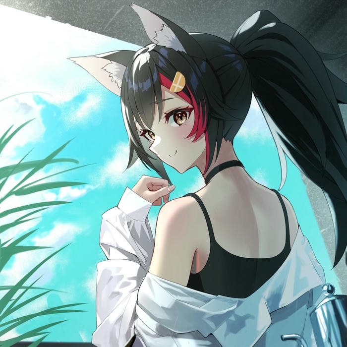 Avatar nữ anime tóc đen phong cách cá tính