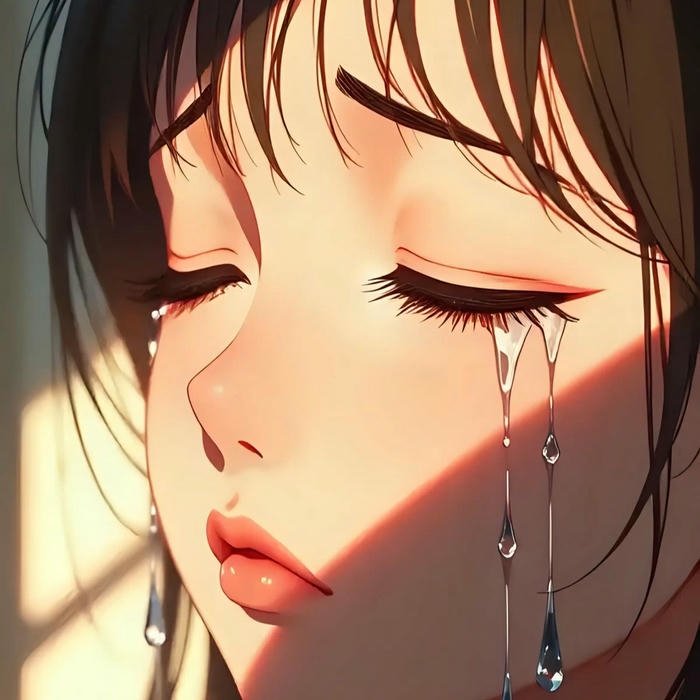 Avatar nữ buồn khóc dưới nắng chiều buồn man mác