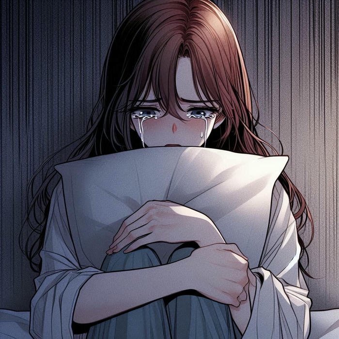 Avatar nữ buồn ôm gối ngồi một mình trong phòng