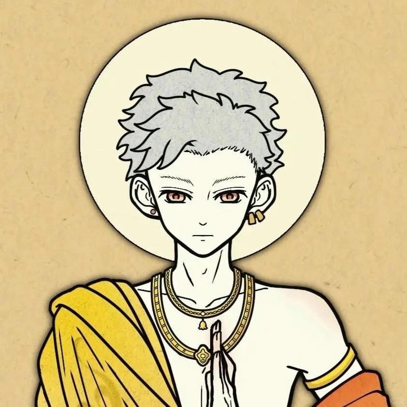 Avatar phật tổ phong cách chibi vàng tịnh tâm