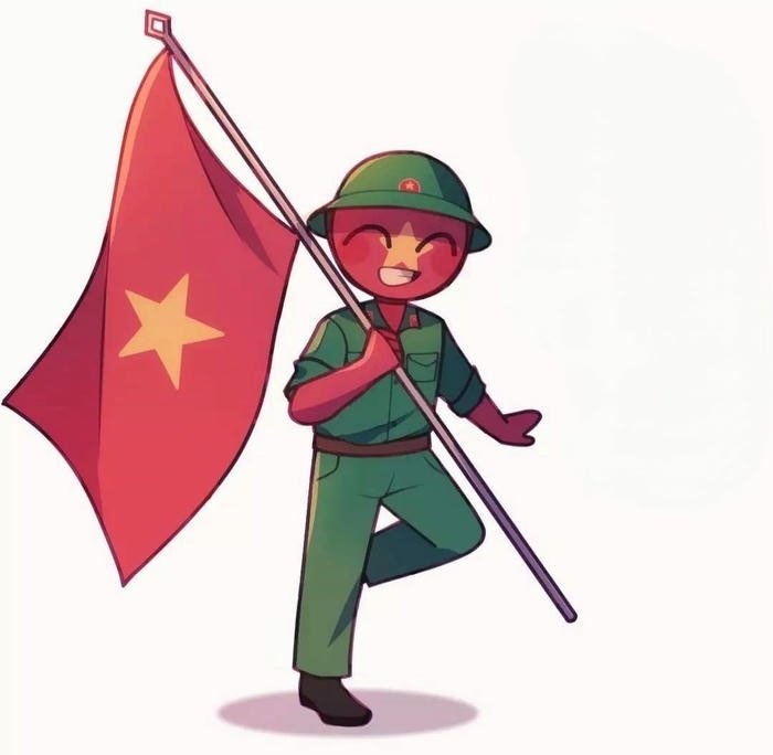 Avatar quốc kỳ hình nền cờ Việt Nam chiến sĩ cầm cờ