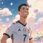 Avatar ronaldo tranh vẽ nghệ thuật phong cách hoạt hình