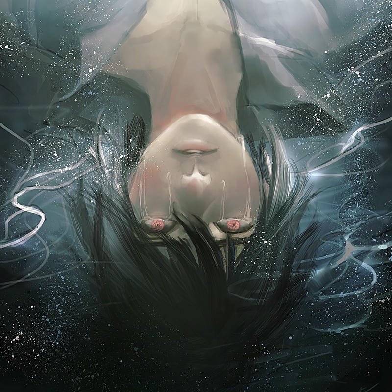 Avatar sasuke phản chiếu dưới mặt nước nghệ thuật