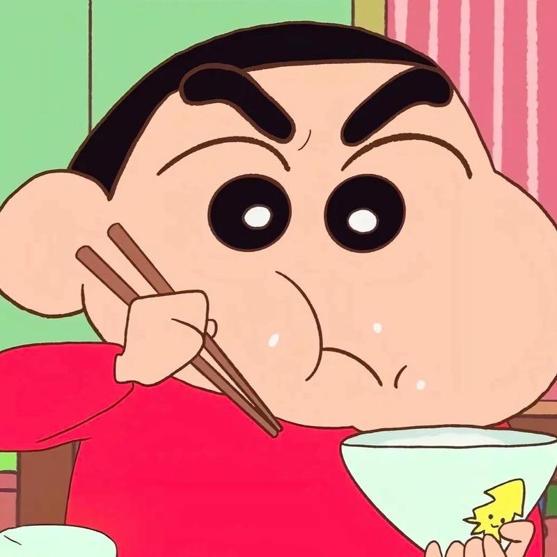 Avatar shin cậu bé bút chì ăn cơm ngon miệng phồng má