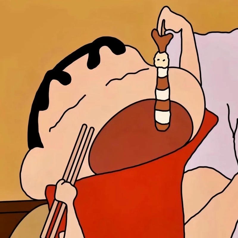 Avatar shin cậu bé bút chì ăn mì tôm ngon hấp dẫn