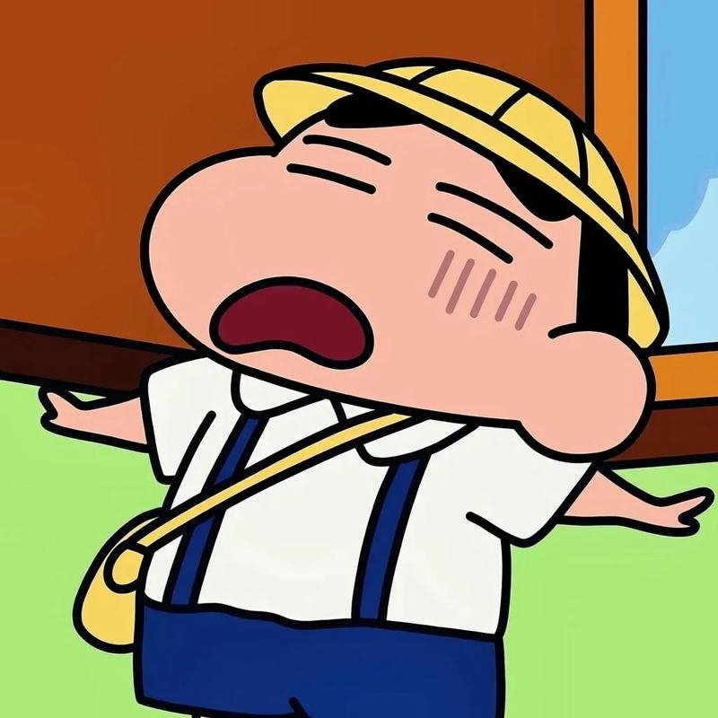 Avatar shin cậu bé bút chì đeo cặp đi học vui vẻ