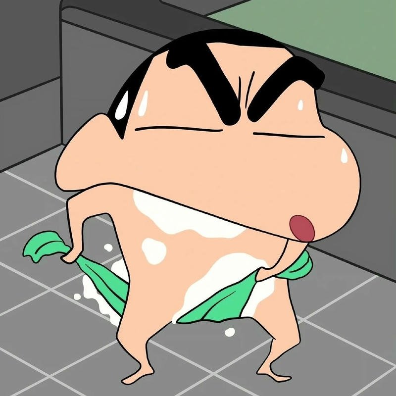 Avatar shin cậu bé bút chì quấn khăn tắm dáng gợi cảm