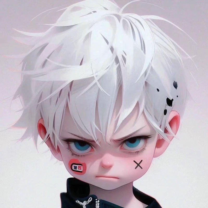 Avatar tiktok đẹp chibi nam mặt quạu cá tính