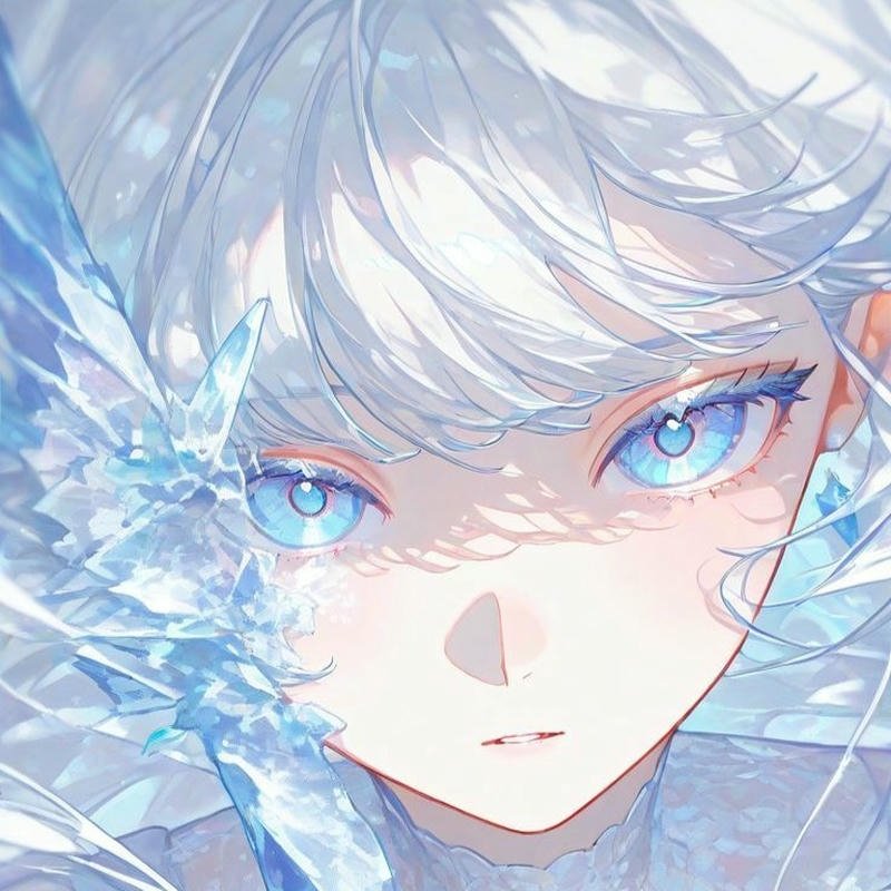 Avatar trắng tinh anime nữ tóc trắng ảo diệu lung linh