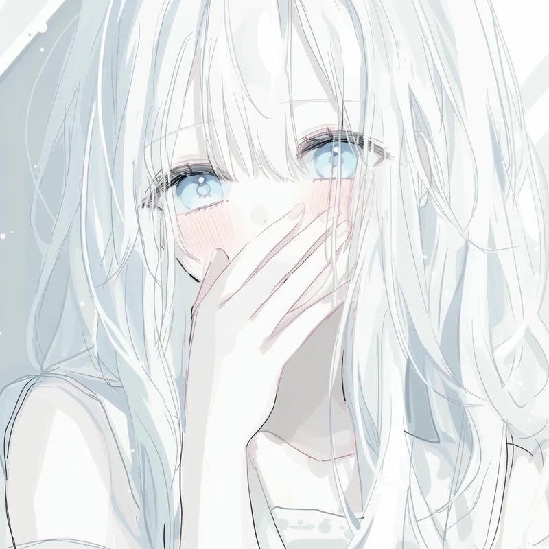 Avatar trắng tinh cô gái che miệng khóc đầy xúc động