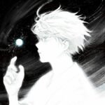 Avatar trắng tinh nam anime góc nghiêng cầm cầu sáng đẹp