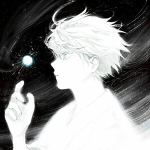 Avatar trắng tinh nam anime góc nghiêng cầm cầu sáng đẹp