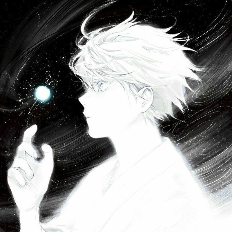 Avatar trắng tinh nam anime góc nghiêng cầm cầu sáng đẹp