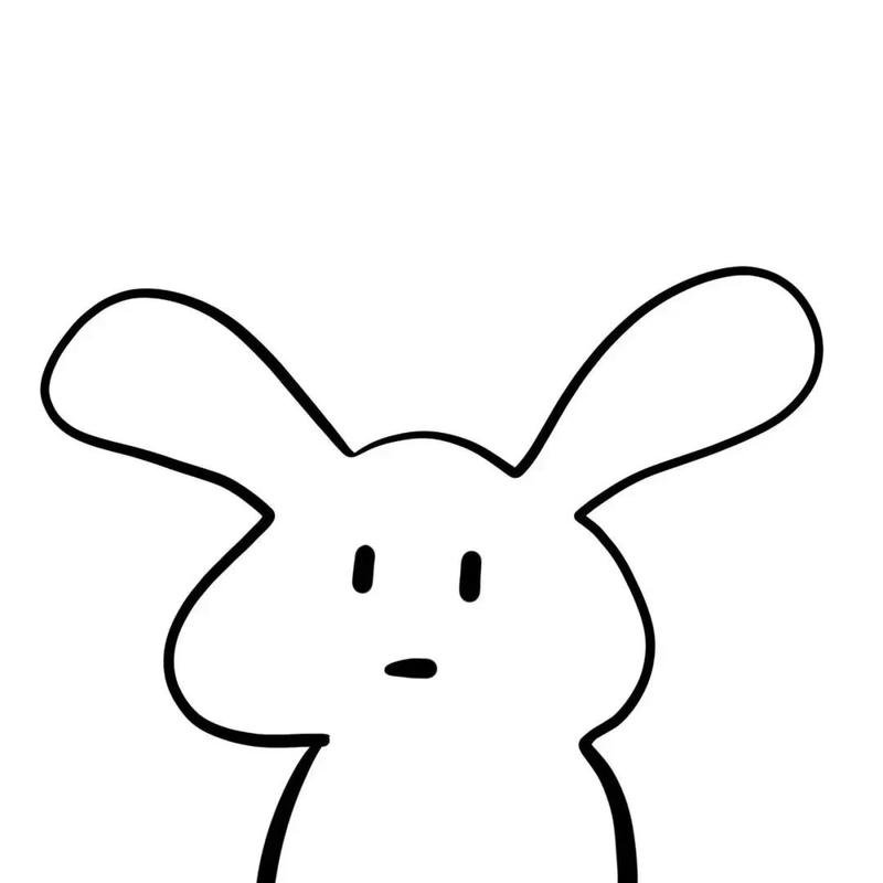 Avatar trắng tinh thỏ con tai dài nét vẽ dễ thương