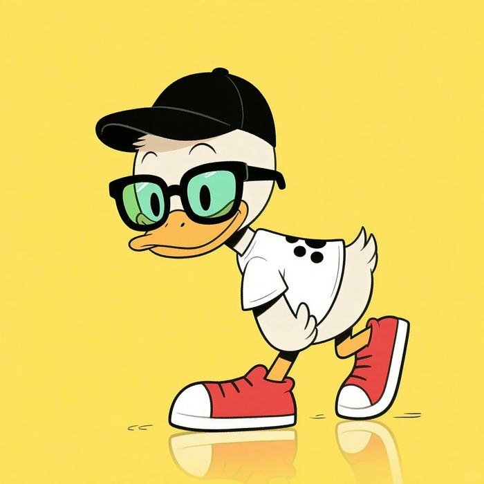 Avatar vịt cute bước đi sành điệu phong cách hiphop chất