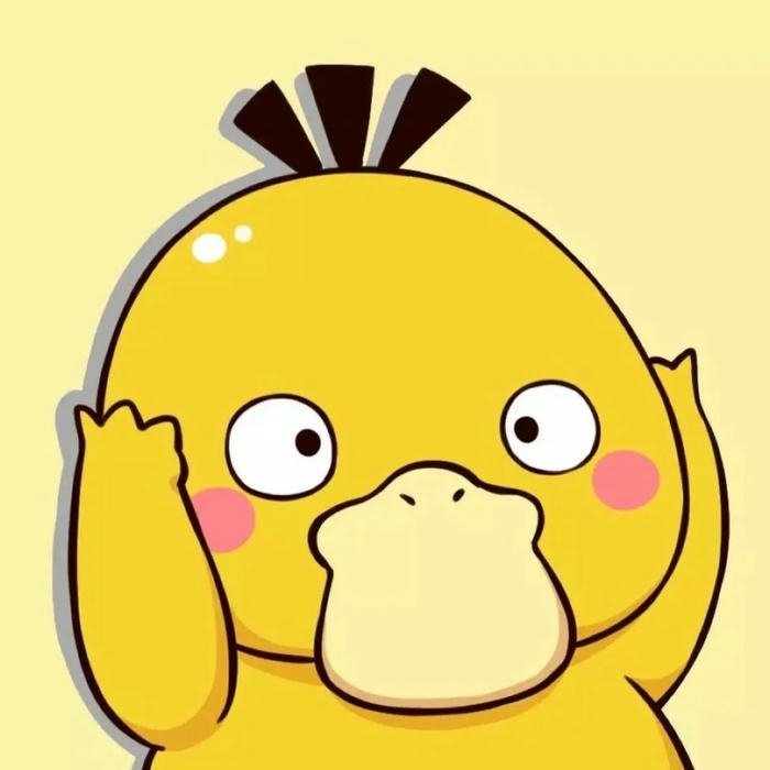 Avatar vịt vàng ôm đầu bối rối biểu cảm hài hước