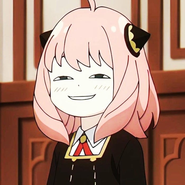 Avatar vô tri anime Anya cười nhếch mép cực kỳ lầy lội