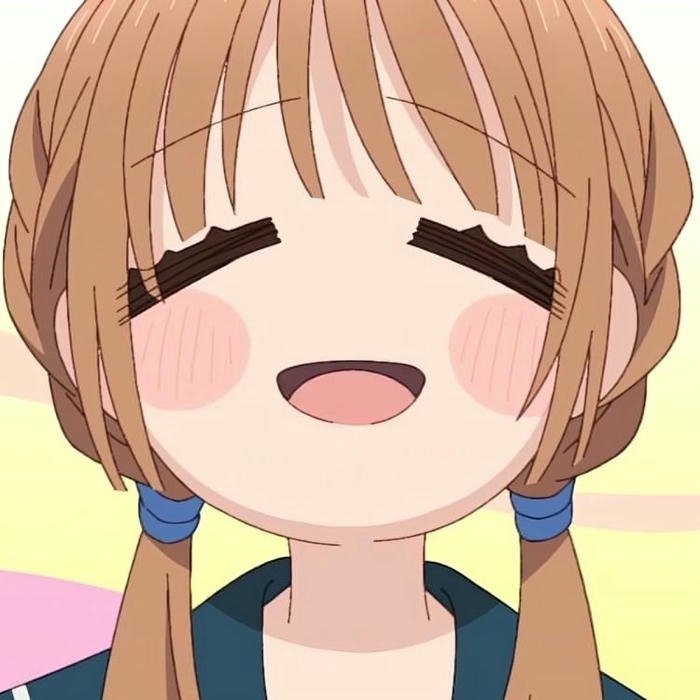 Avatar vô tri anime bé gái cười ngây ngô mắt nhắm tịt