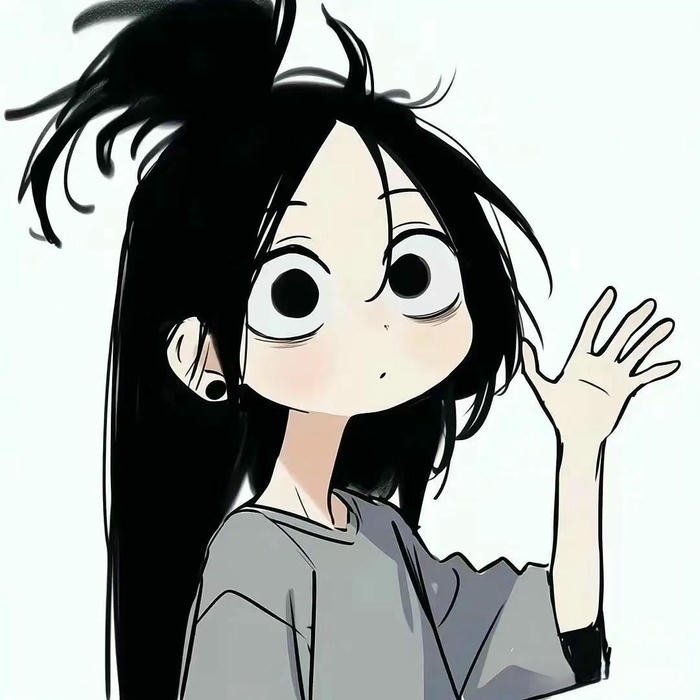 Avatar vô tri anime cô gái tóc rối bù xù hài hước