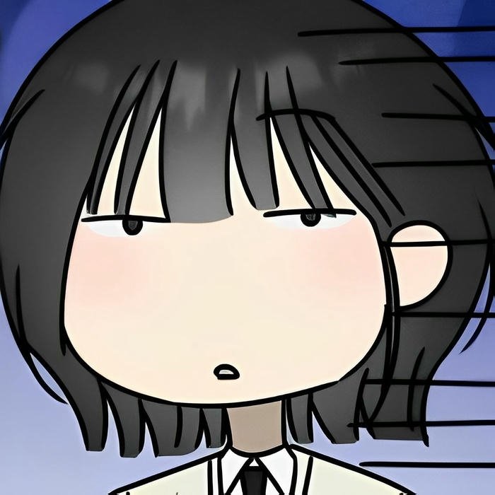 Avatar vô tri anime nét vẽ nguệch ngoạc khuôn mặt trống rỗng