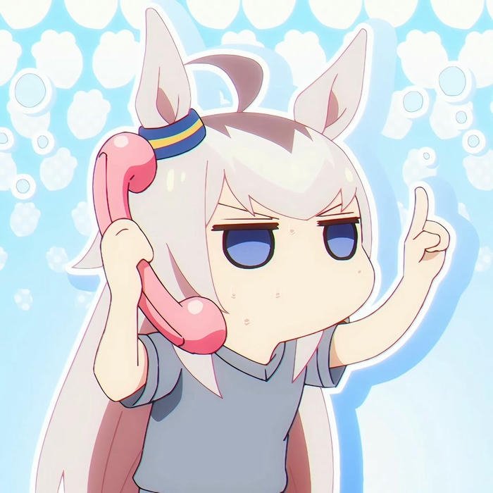 Avatar vô tri anime nghe điện thoại với vẻ mặt chán đời