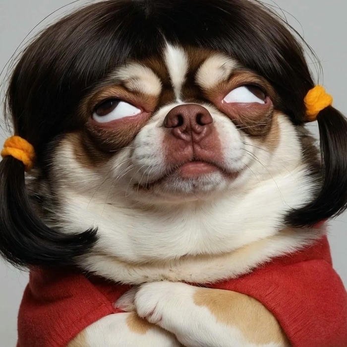 Avatar vô tri chó mặt xệ trợn ngược mắt lên