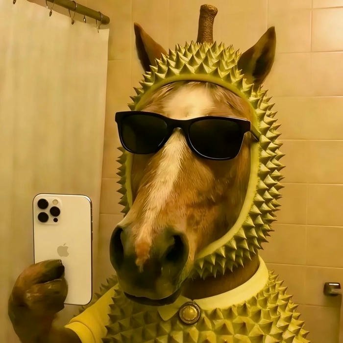 Avatar vô tri người đội mặt nạ ngựa tự sướng