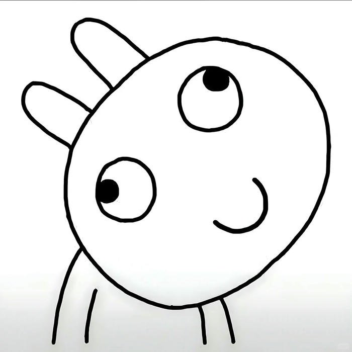 Avatar vô tri thỏ trắng nét vẽ đơn giản hài