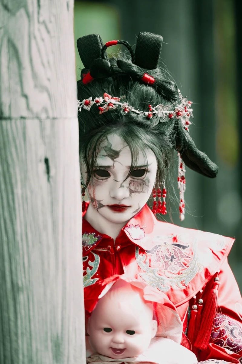 Cosplay hồn ma lẩn khuất trong rừng