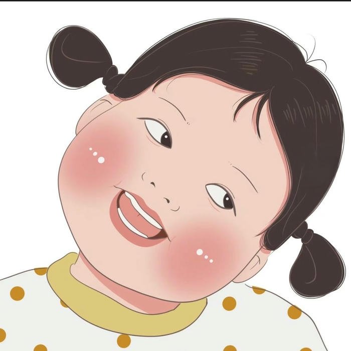 Discord avatar bé gái má phúng phính cười ngốc nghếch