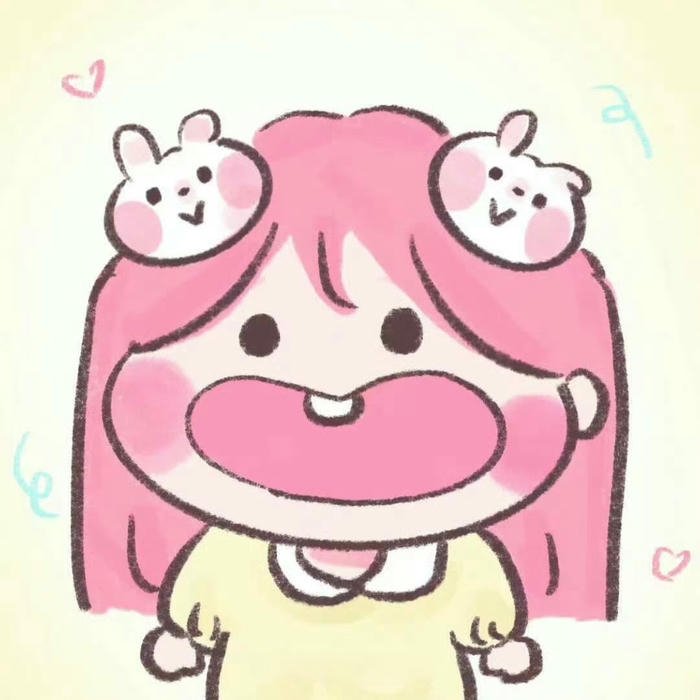 Discord avatar cô bé tóc hồng cười rạng rỡ xinh