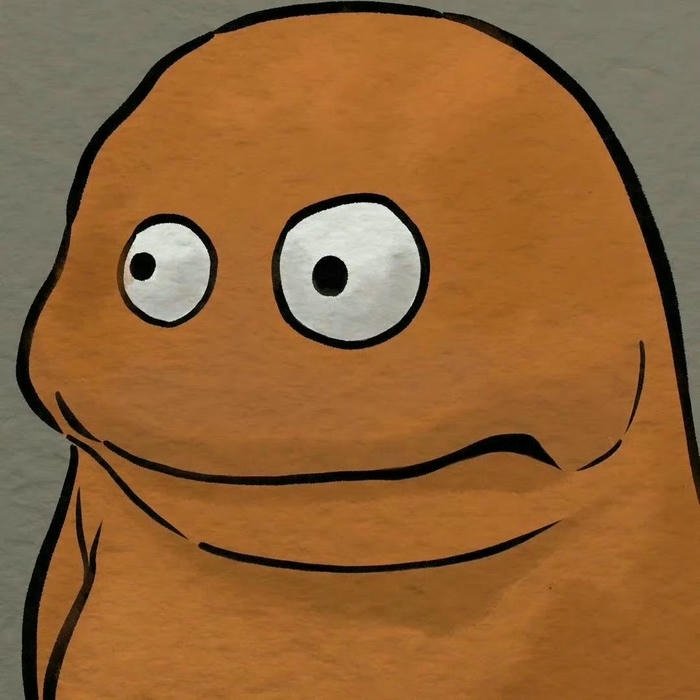 Discord avatar cục đất màu nâu mắt to tròn ngốc