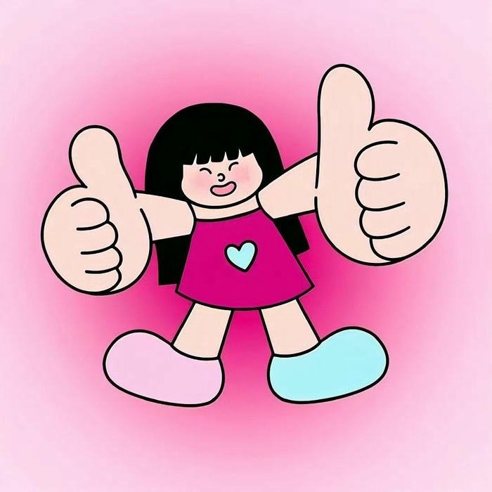 Discord avatar nhân vật hoạt hình giơ hai ngón cái