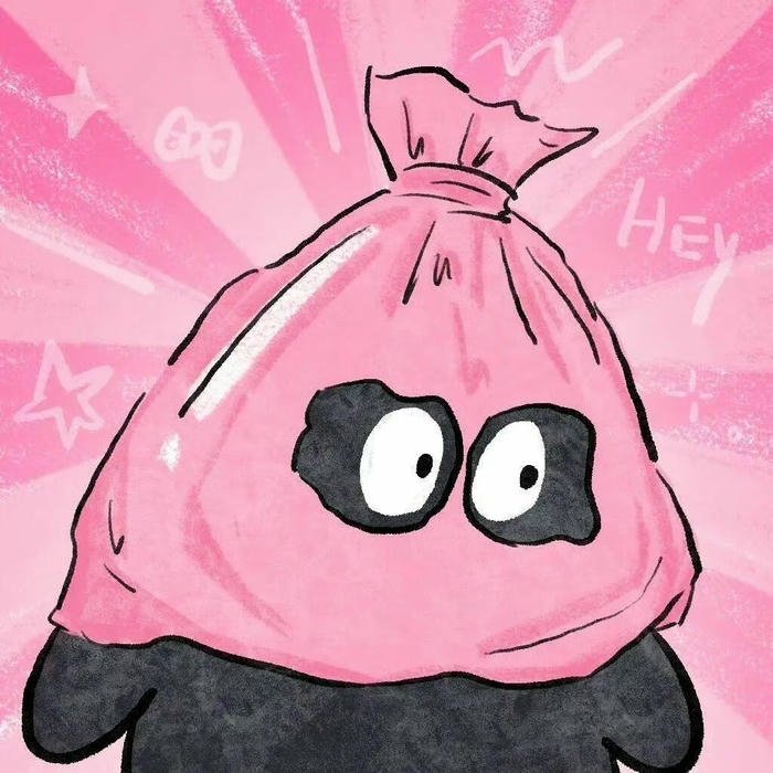 Discord avatar nhân vật túi rác hồng hài hước lạ